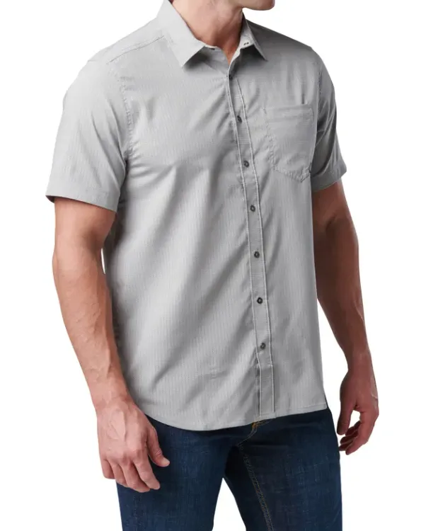 5.11 Tactical Aerial Short Sleeve Shirt | Black, Titan Grey