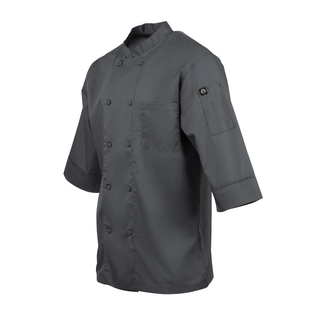 A934-M Chef Works Unisex Chefs Jacket Grey M