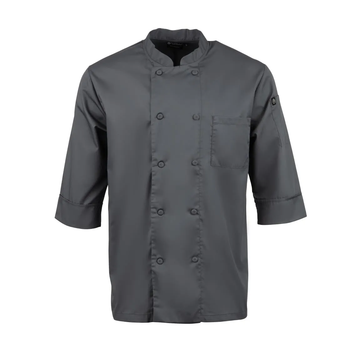 A934-M Chef Works Unisex Chefs Jacket Grey M