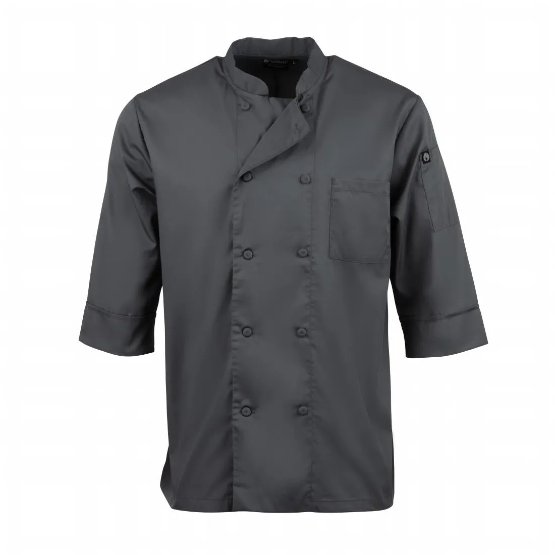 A934-M Chef Works Unisex Chefs Jacket Grey M