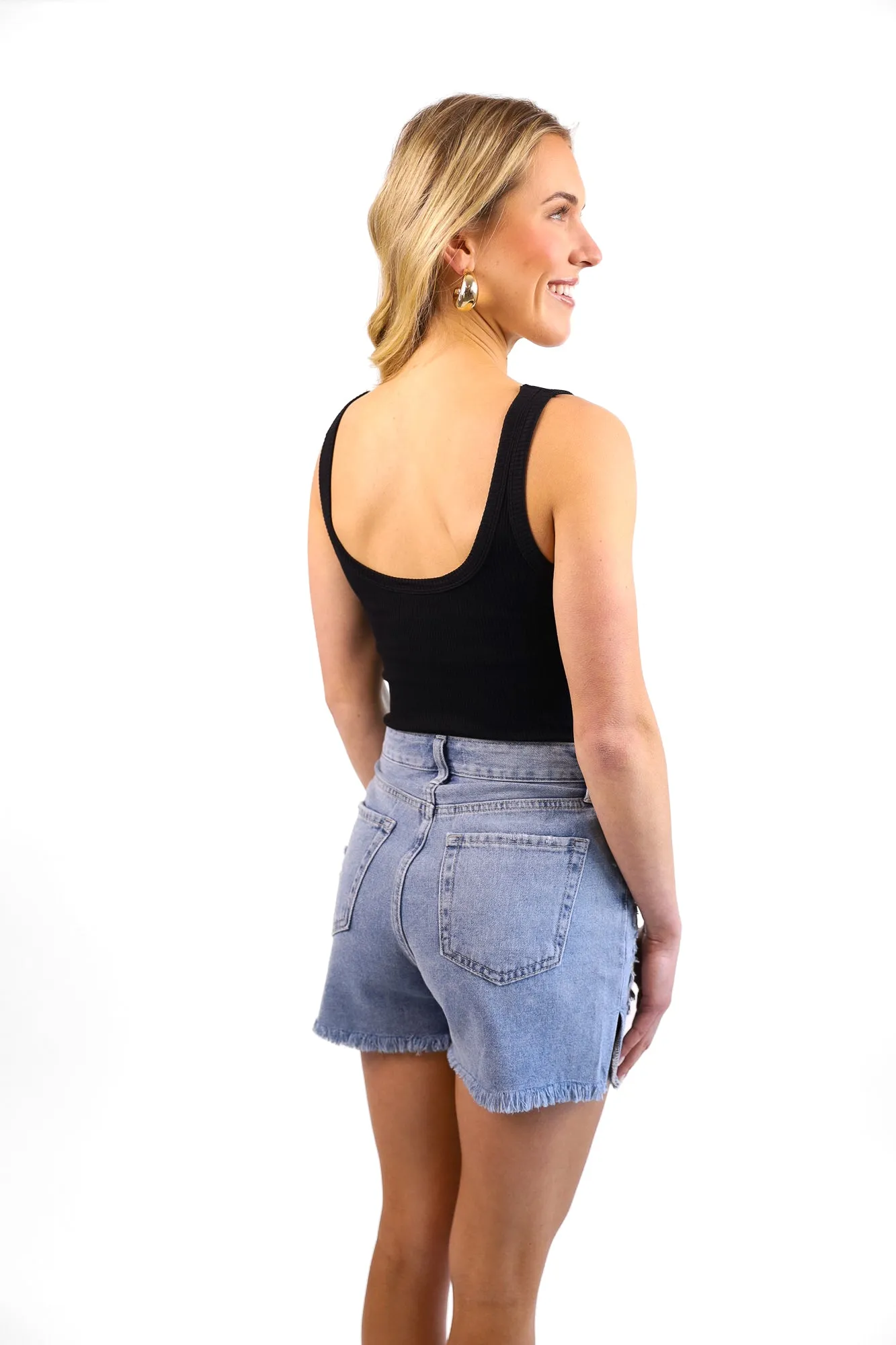 AS SEEN ON ASHLEE NICHOLS!! The James Distressed Denim Shorts