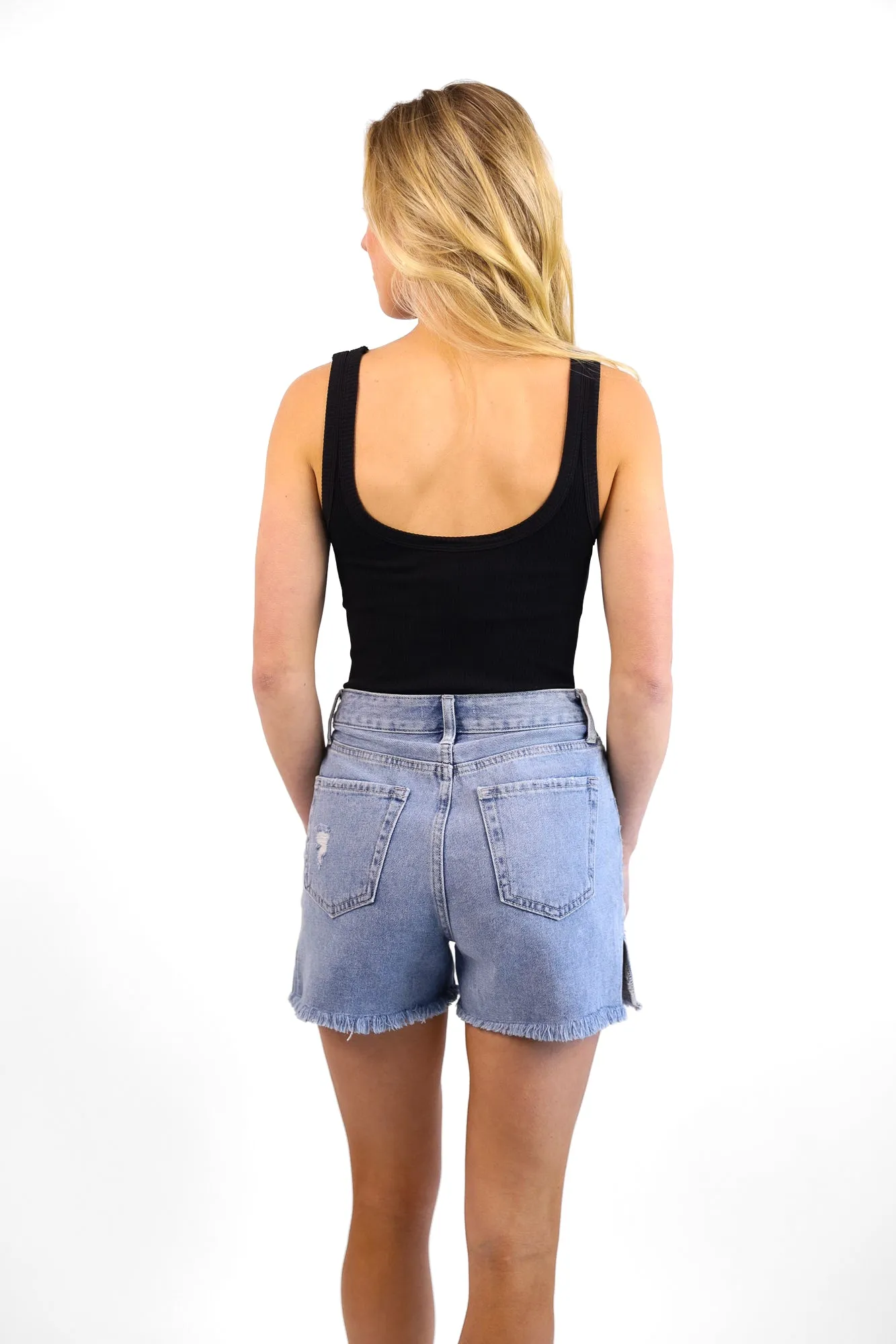 AS SEEN ON ASHLEE NICHOLS!! The James Distressed Denim Shorts