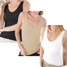 Ava Scoop Neck Ribbed Tank