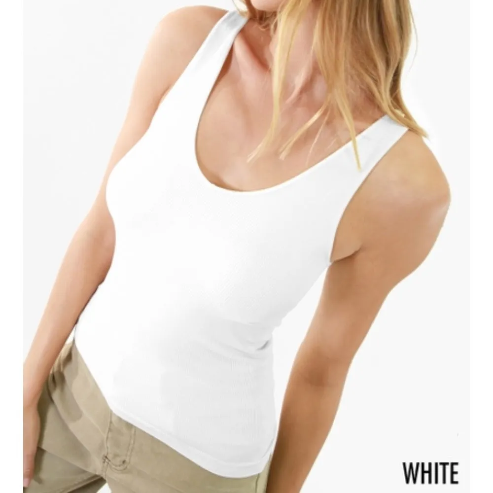 Ava Scoop Neck Ribbed Tank