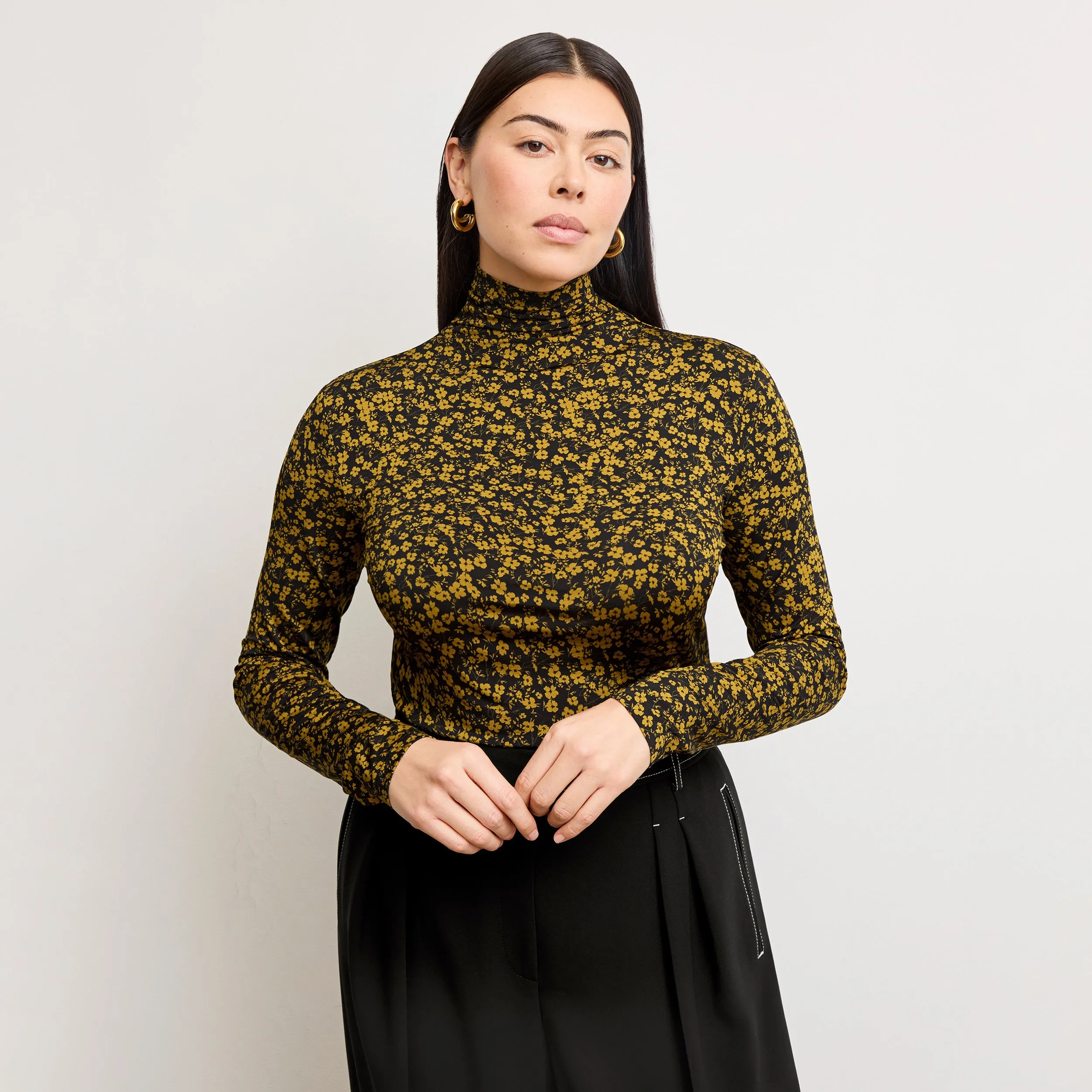 Axam Layering Turtleneck - Printed Jersey :: Bloom Print