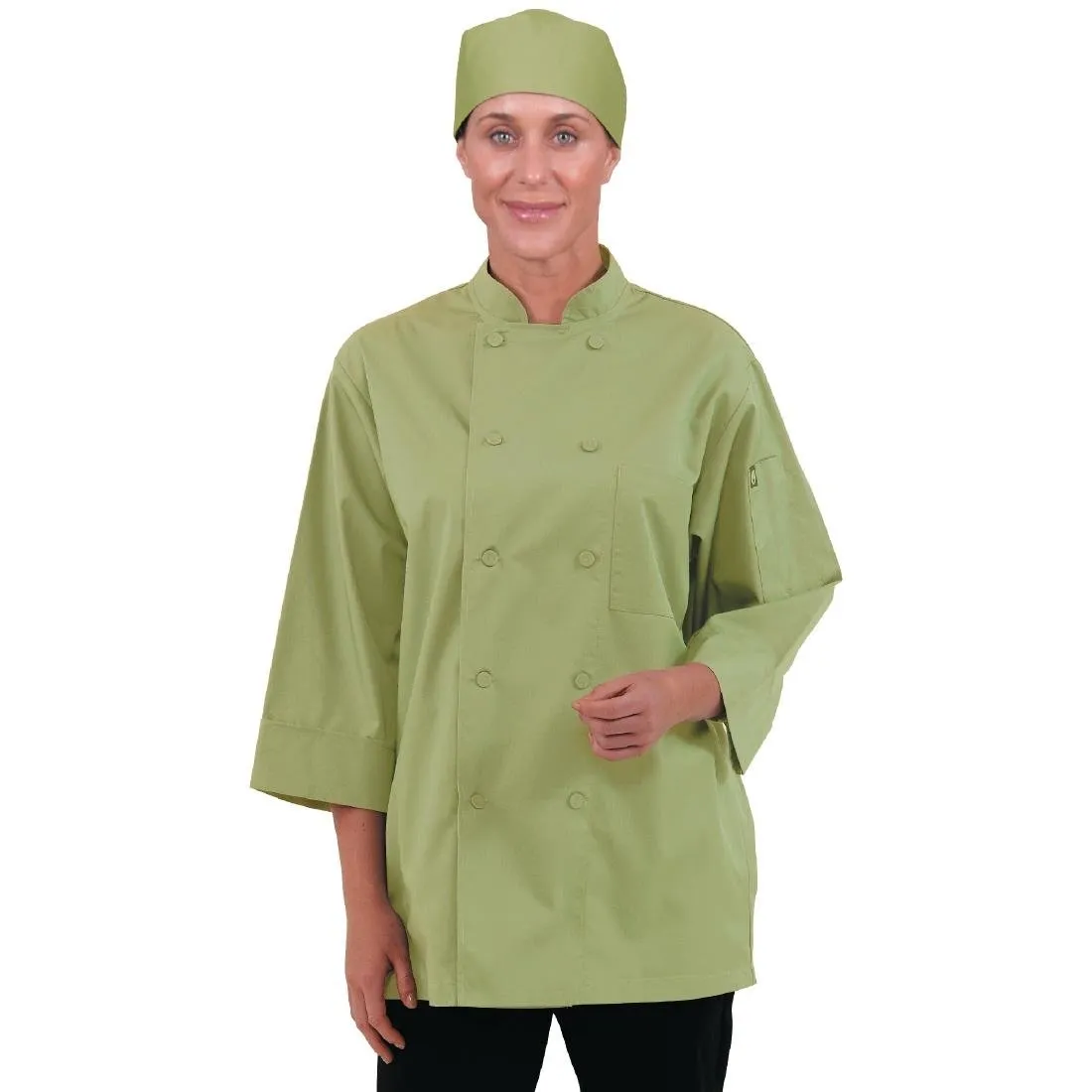 B107-XXL Chef Works Unisex Chefs Jacket Lime 2XL