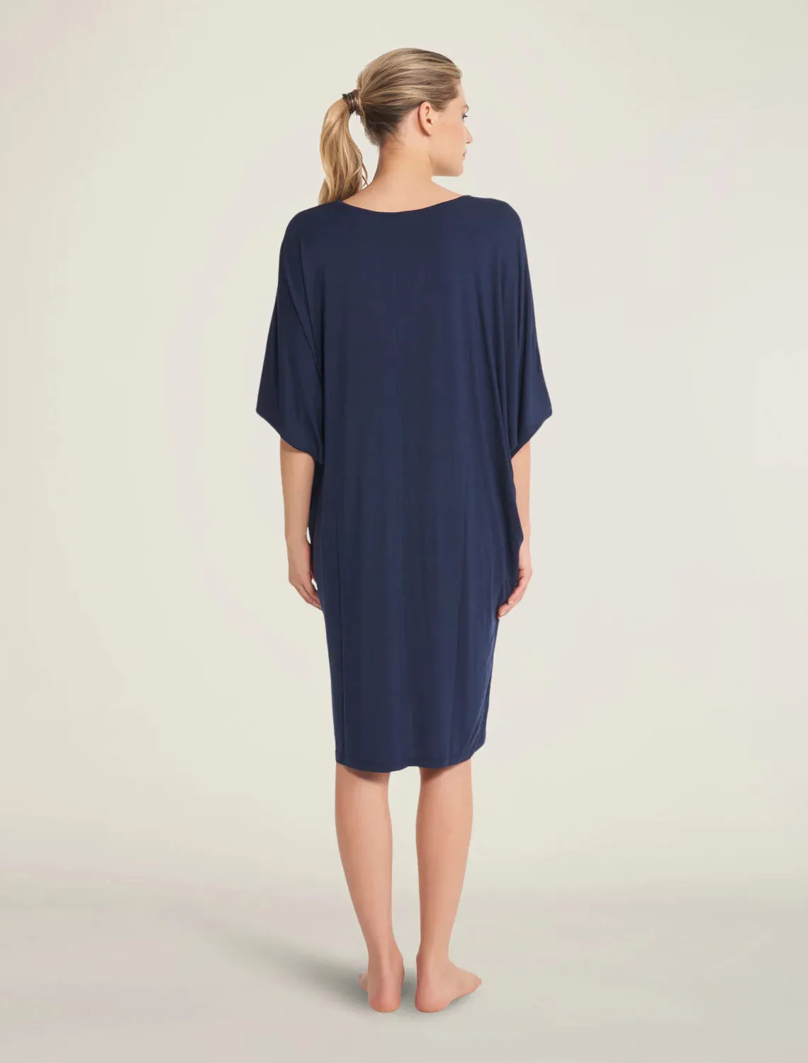 Barefoot Dreams Luxe Milk Jersey® Short Caftan in Indigo