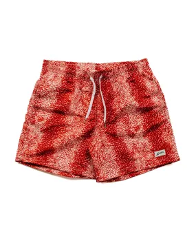 Bather Red Painted Moss Swim Trunk