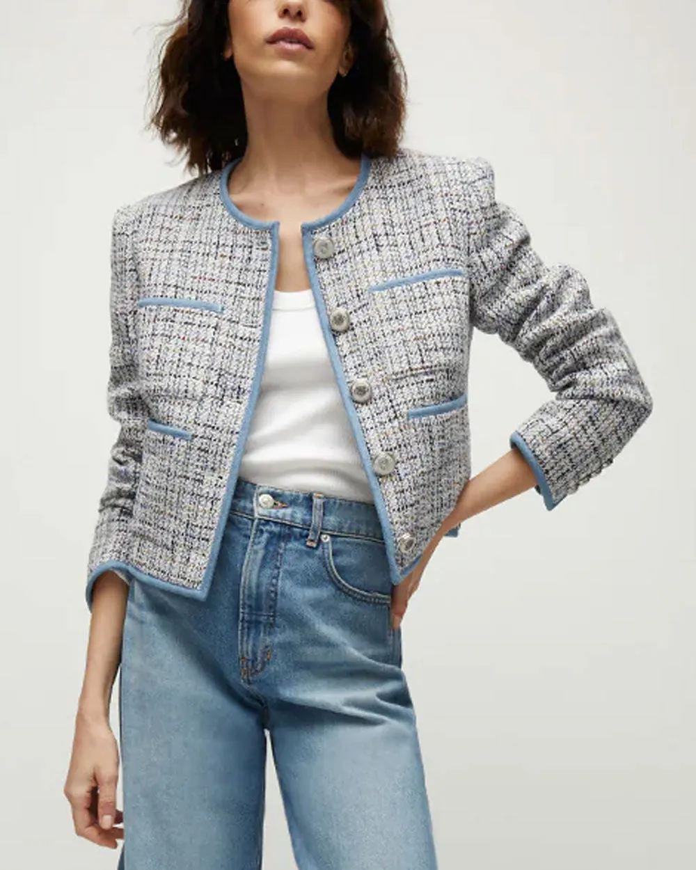 Blue Tweed Darla Jacket