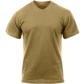 Brown Moisture Wicking Polyester Short Sleeve T-Shirt