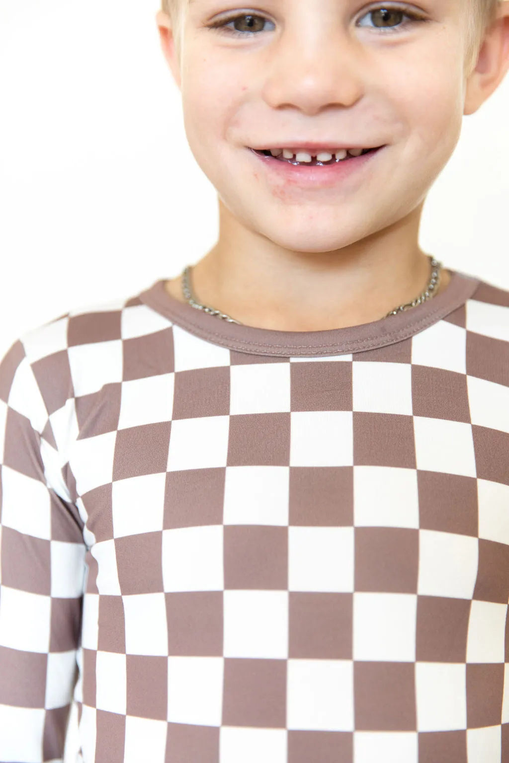 BROWN   WHITE CHECKER | LONG SLEEVE