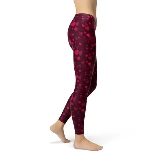 Crimson Heartbeat Performance Leggings