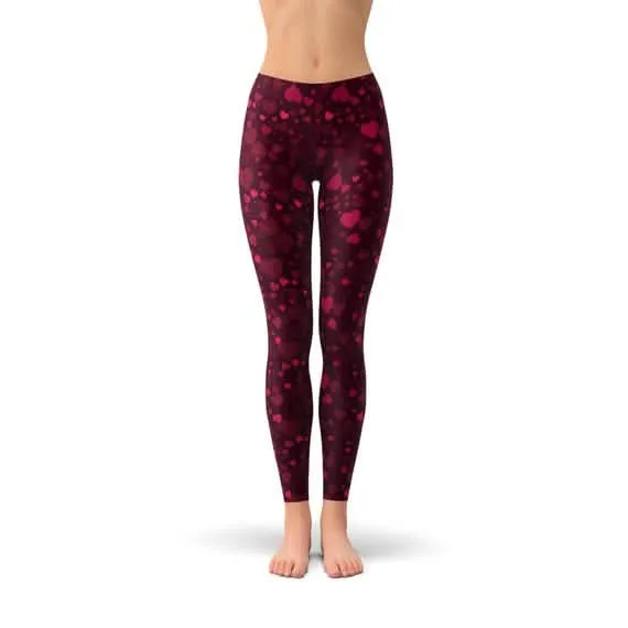 Crimson Heartbeat Performance Leggings