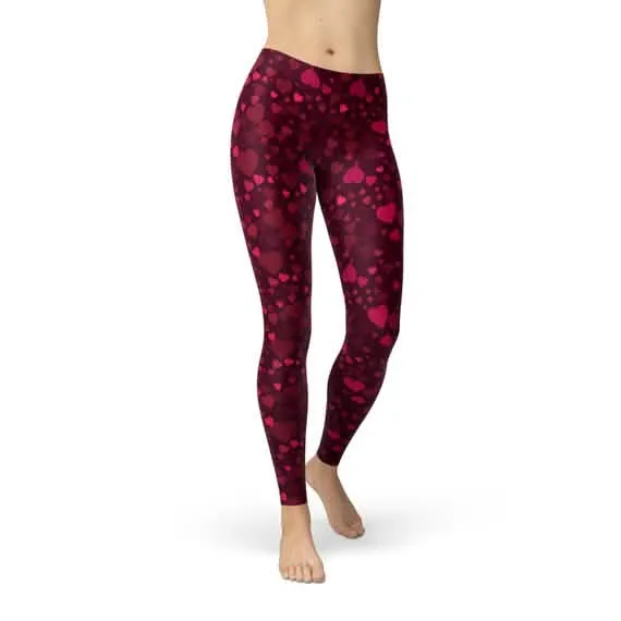 Crimson Heartbeat Performance Leggings