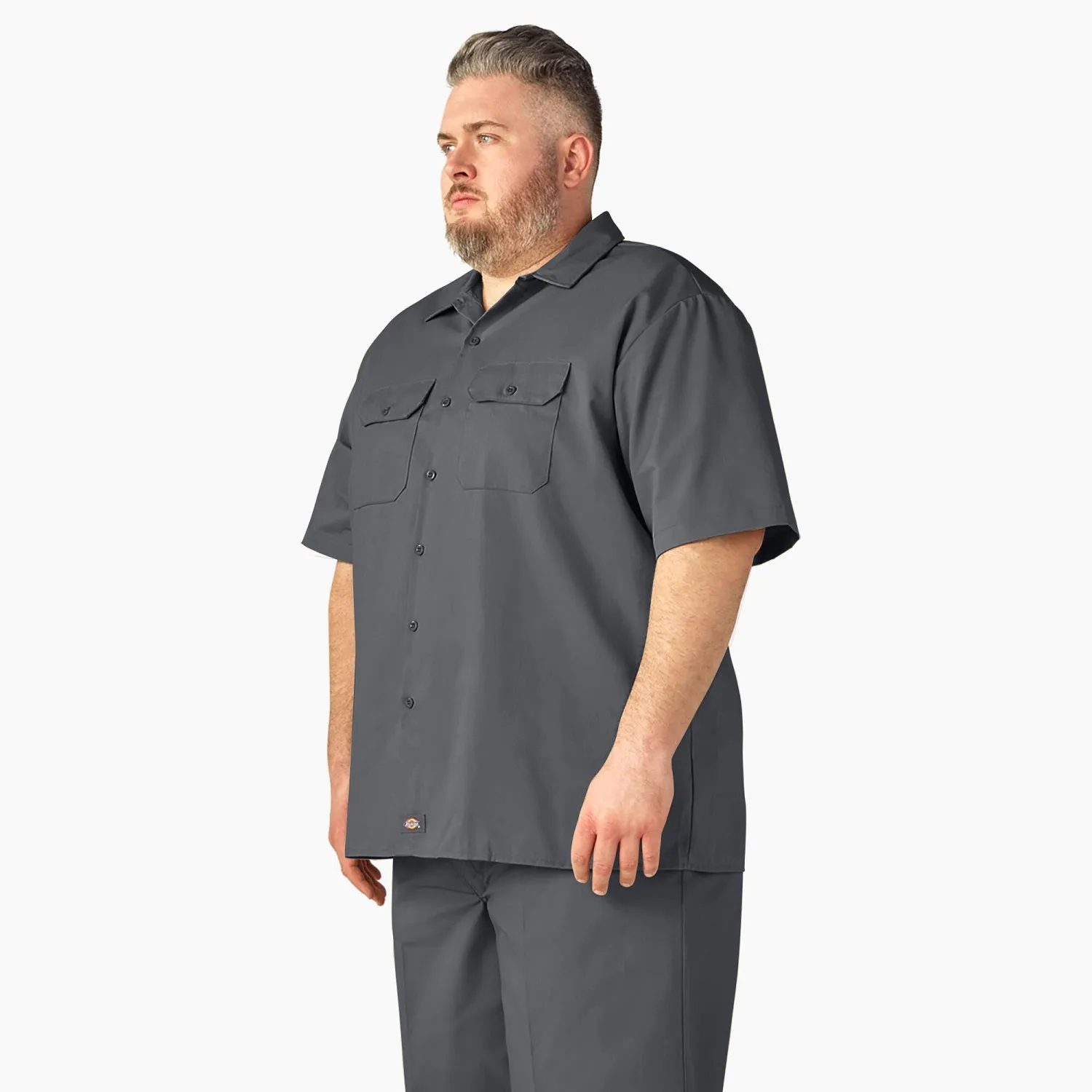 Dickies Men's Short Sleeve Work Shirt_Charcoal