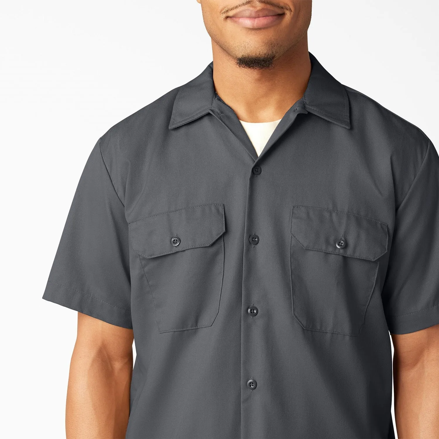 Dickies Men's Short Sleeve Work Shirt_Charcoal