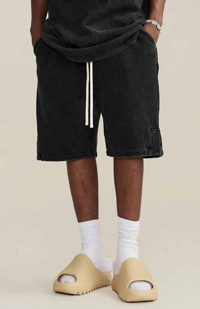 Drawstring Waist Loose Shorts