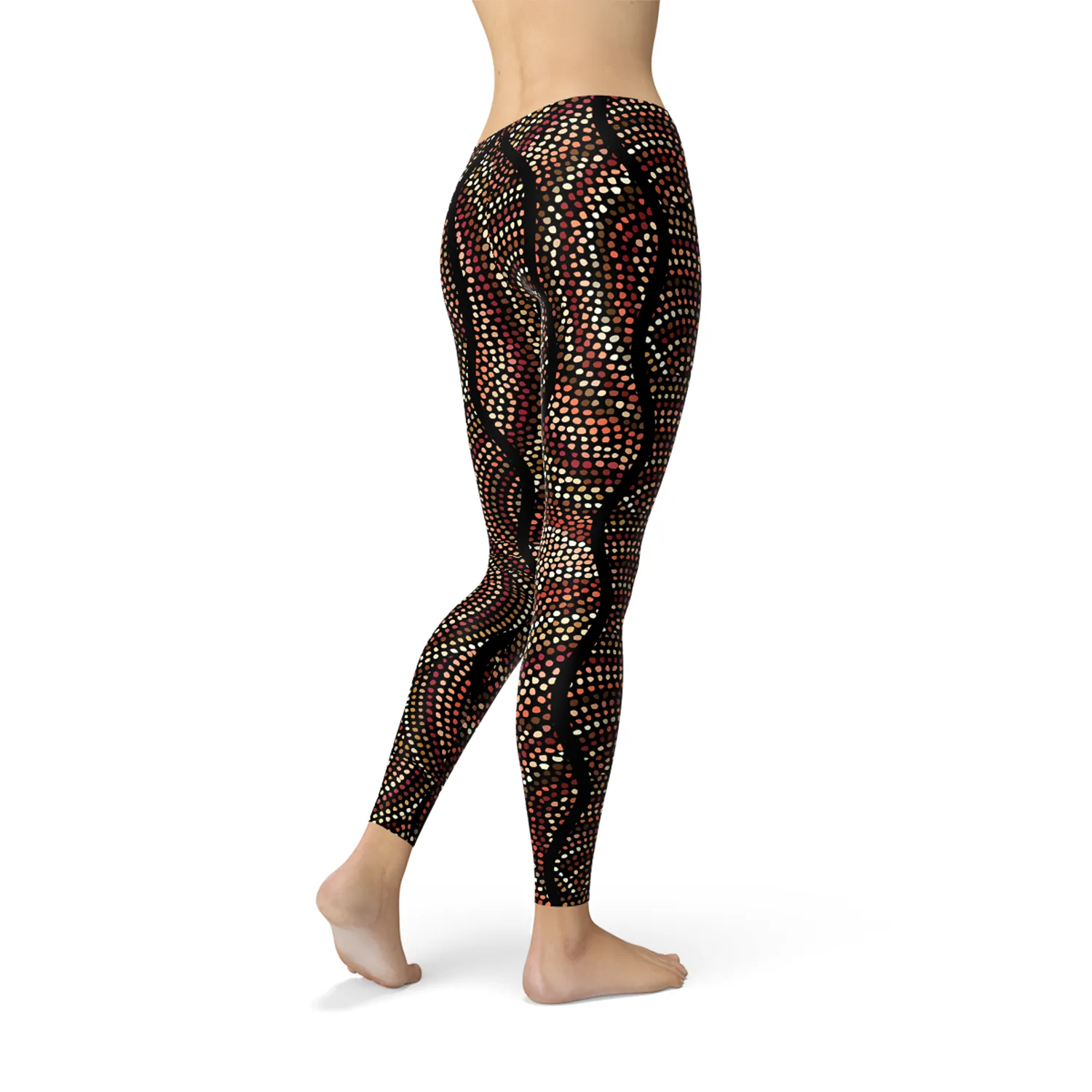 Dreamtime Inspired Women's Polka Dot Performance Leggings