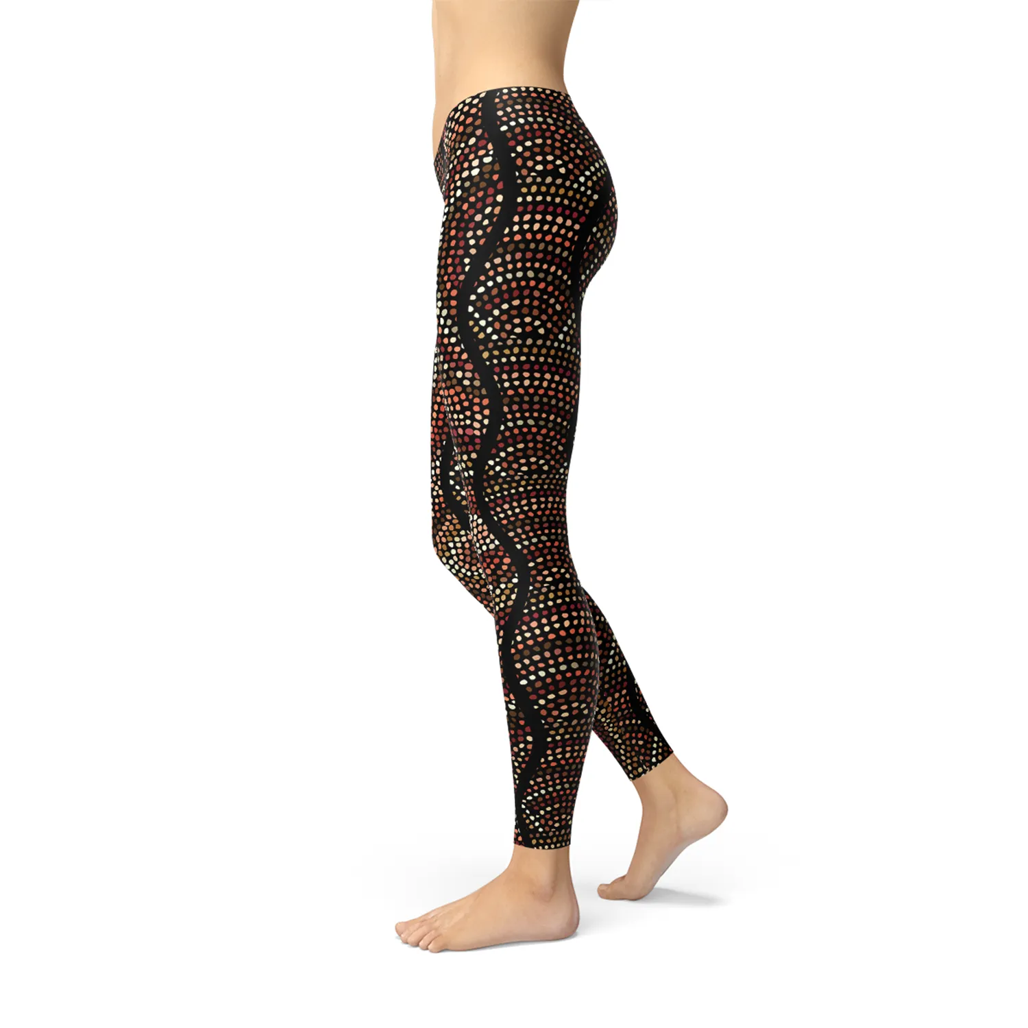 Dreamtime Inspired Women's Polka Dot Performance Leggings