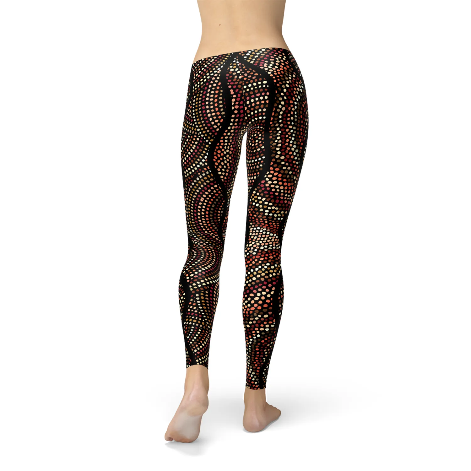 Dreamtime Inspired Women's Polka Dot Performance Leggings