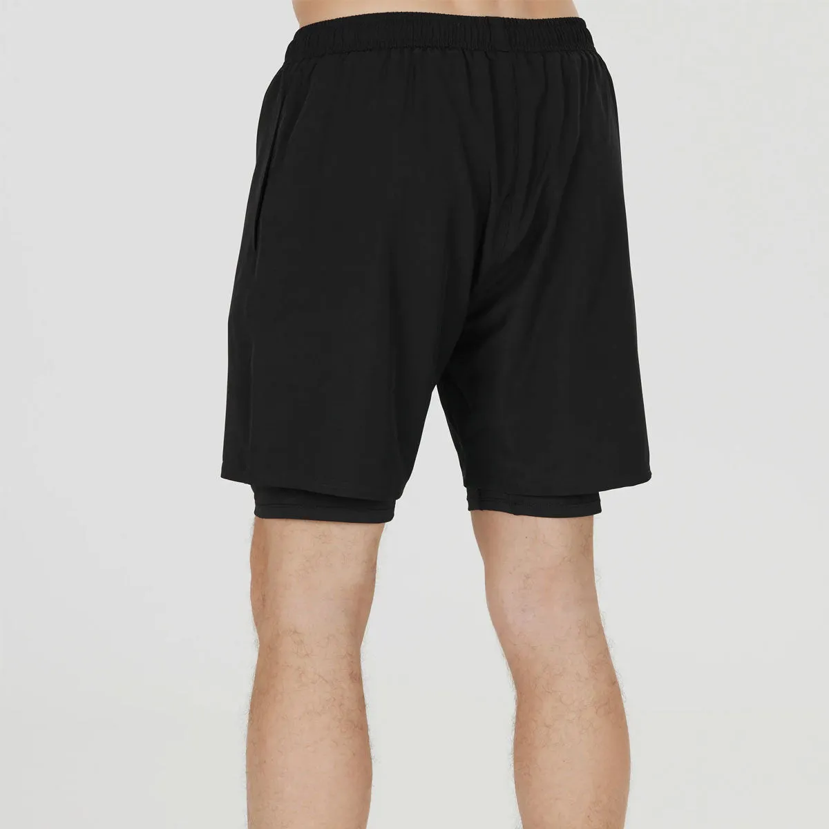 Endurance Kros 2-in-1 Running Shorts - Mens - Black