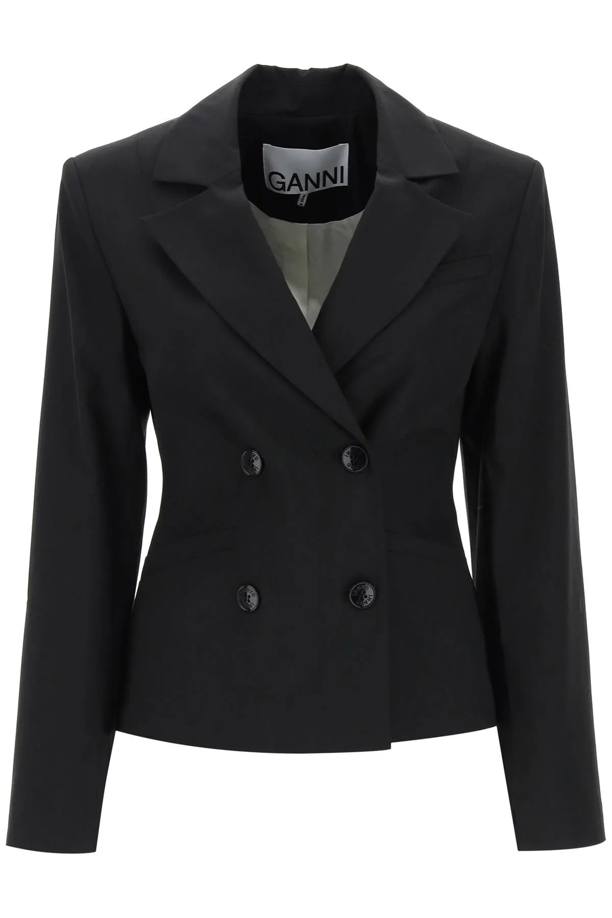 Ganni Shaped Double-Breasted Jacket