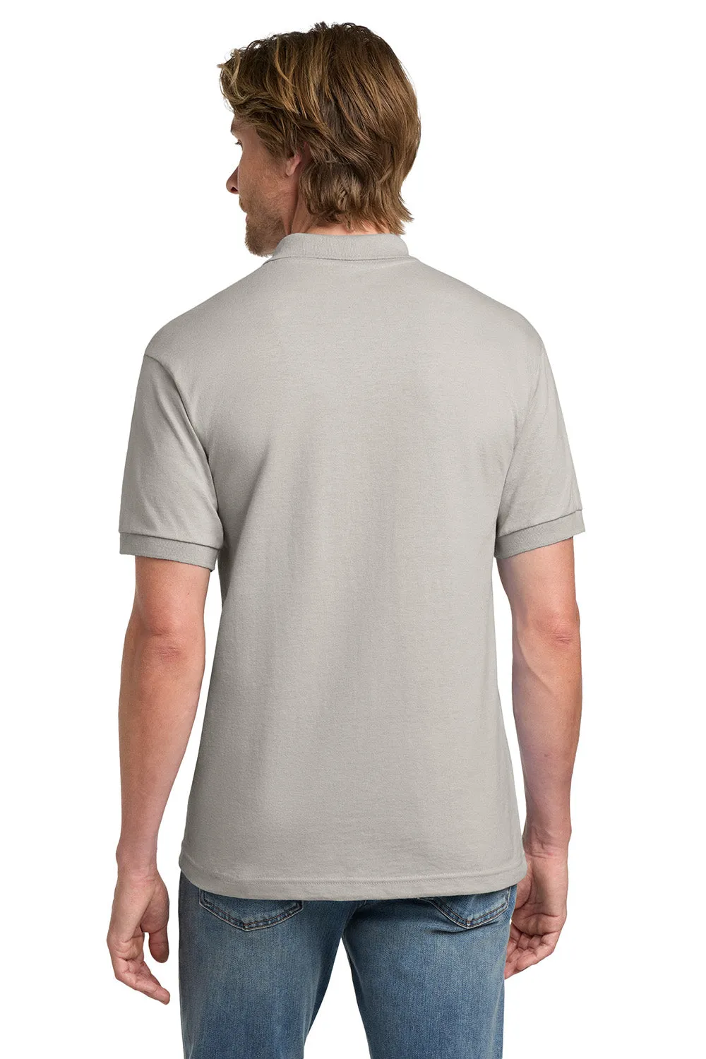 Gildan Mens DryBlend Moisture Wicking Short Sleeve Polo Shirt - Sand