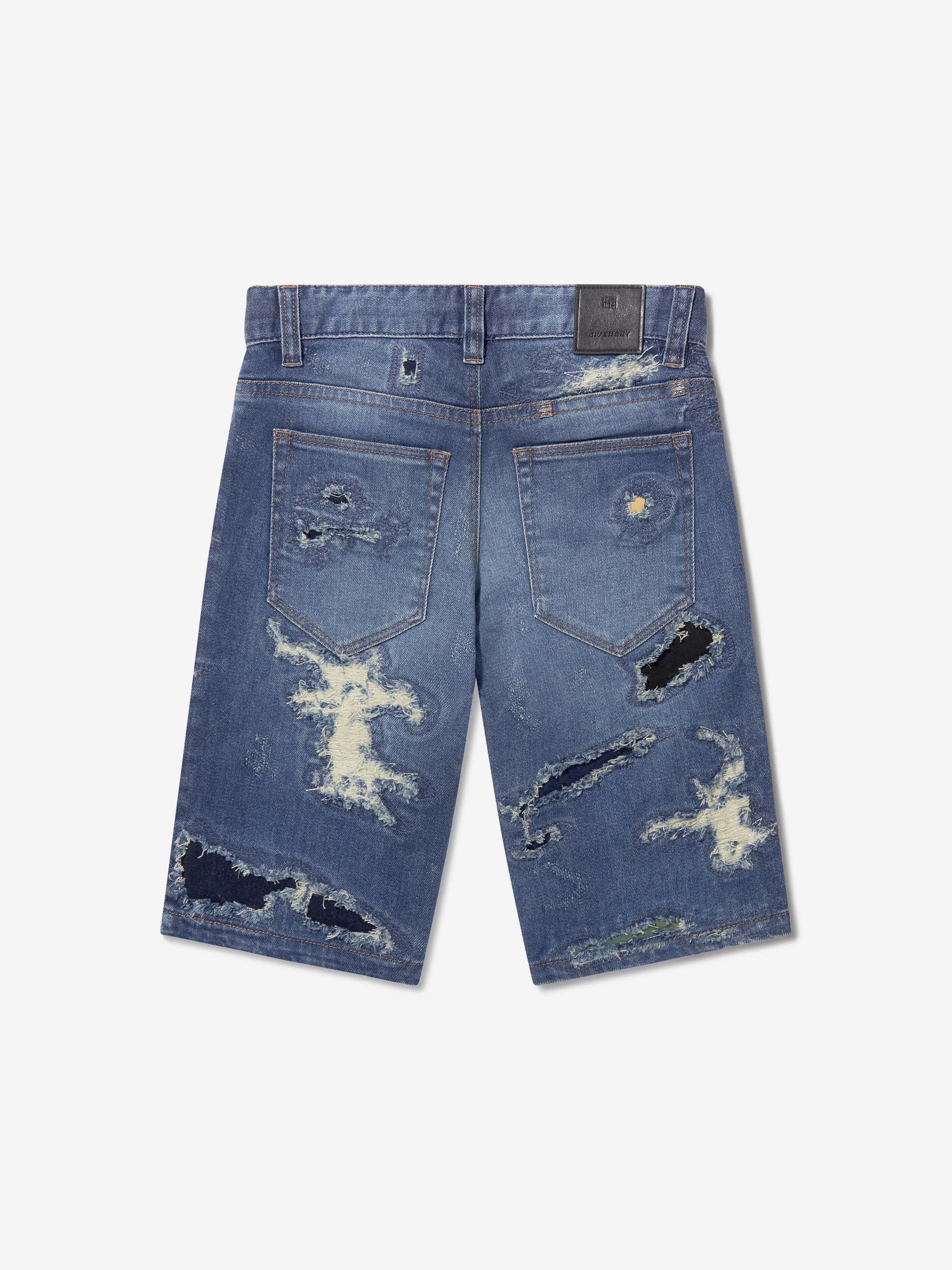 Givenchy Boys Distressed Denim Shorts