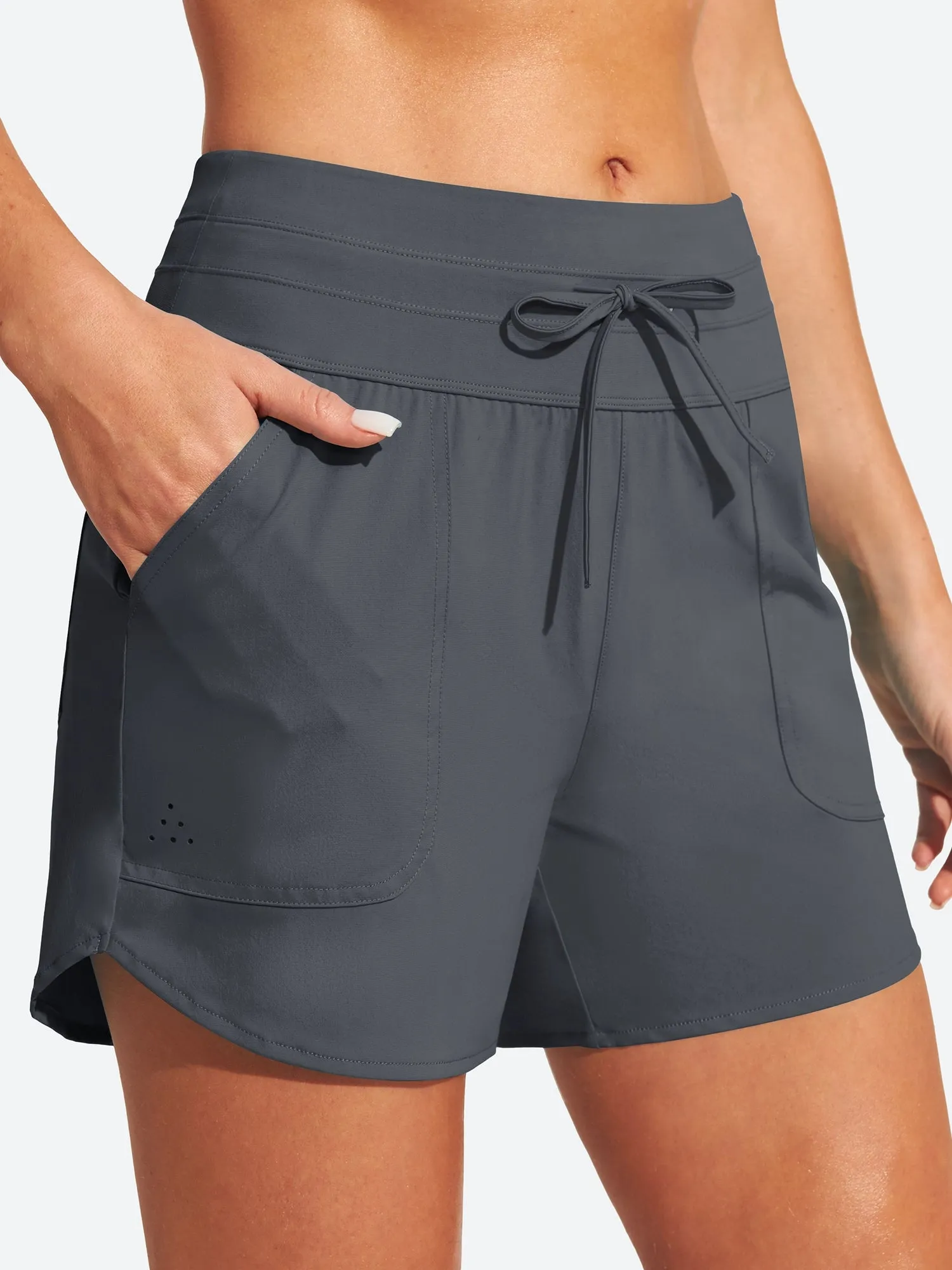 IUGA 5" Quick Dry UPF 50  Swim Board Shorts With Liner