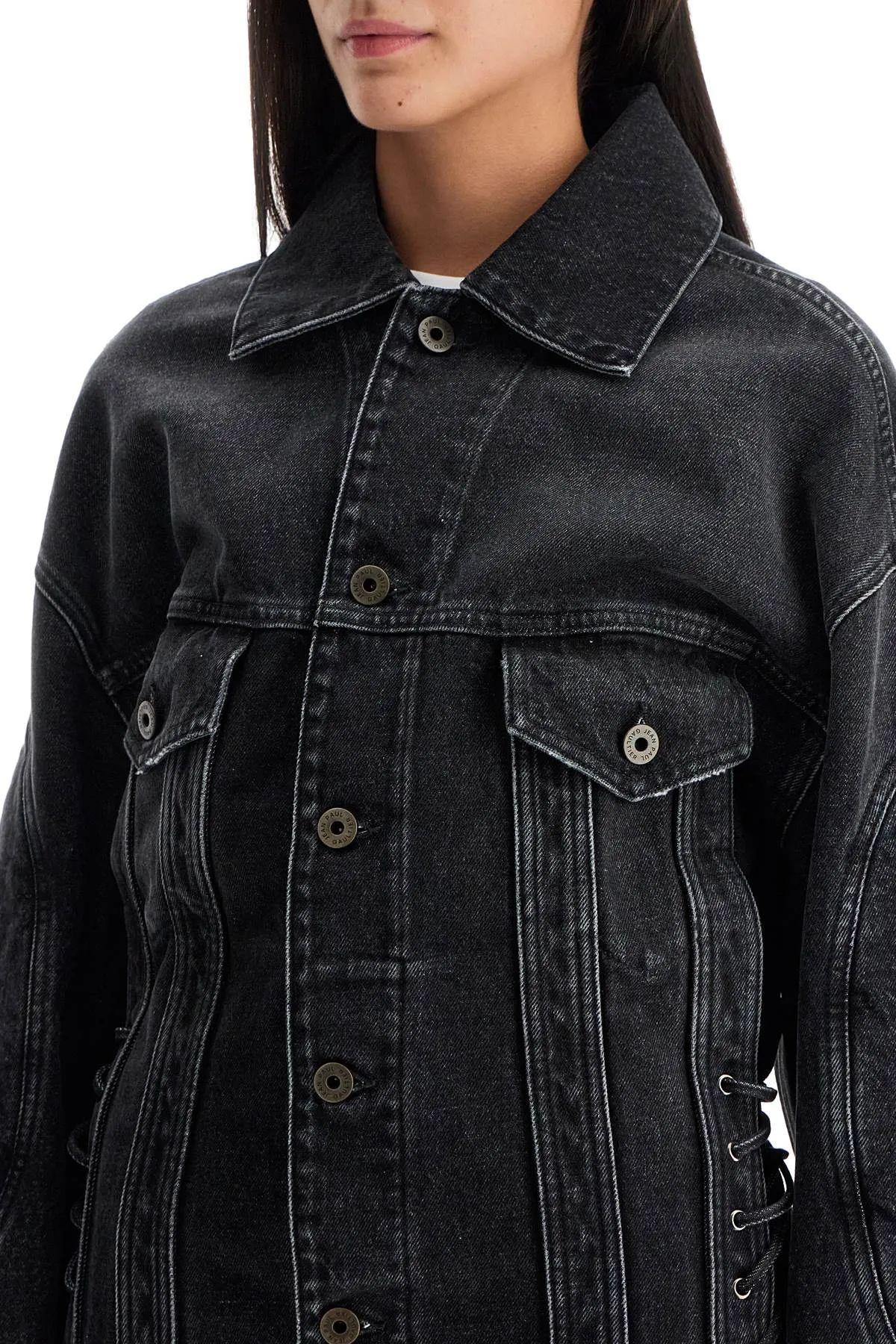 Jean Paul Gaultier Denim Jacket With Laces