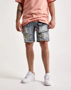 Kilogram Front Pocket Denim Cargo Shorts