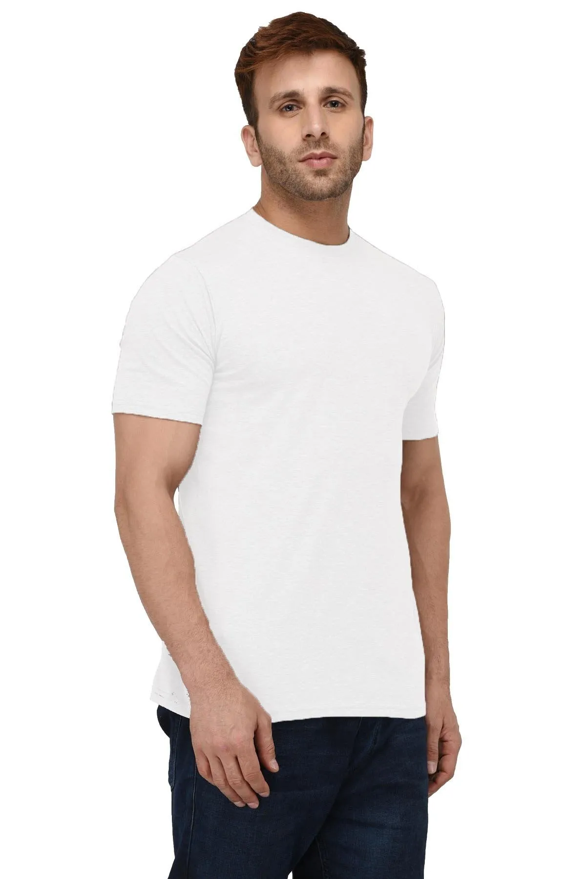 London Hills Men's Regular Fit T-Shirt (LH_T_R_HF_458_WHITE_SIZE.M_White_Medium)