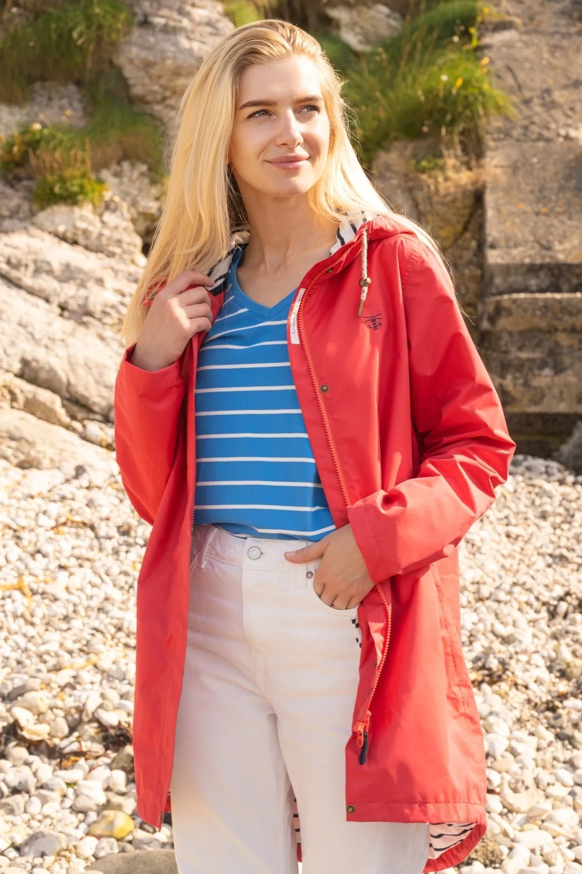 Long Red Beachcomber Coat