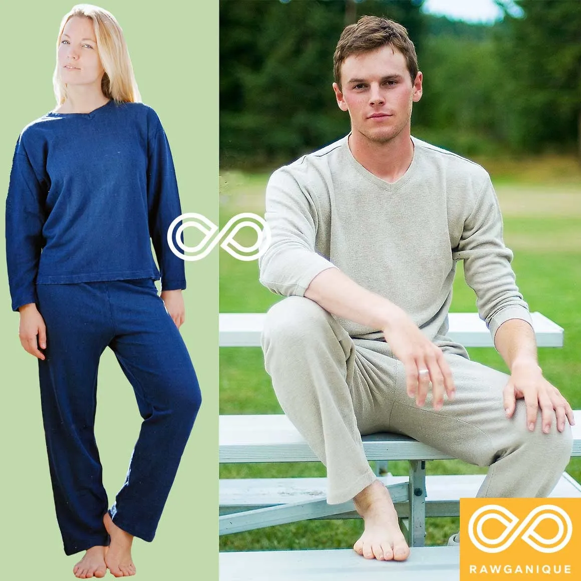 MAUPASSANT 100% Organic Hemp Knit Pajamas / Lounge Set (Unisex)