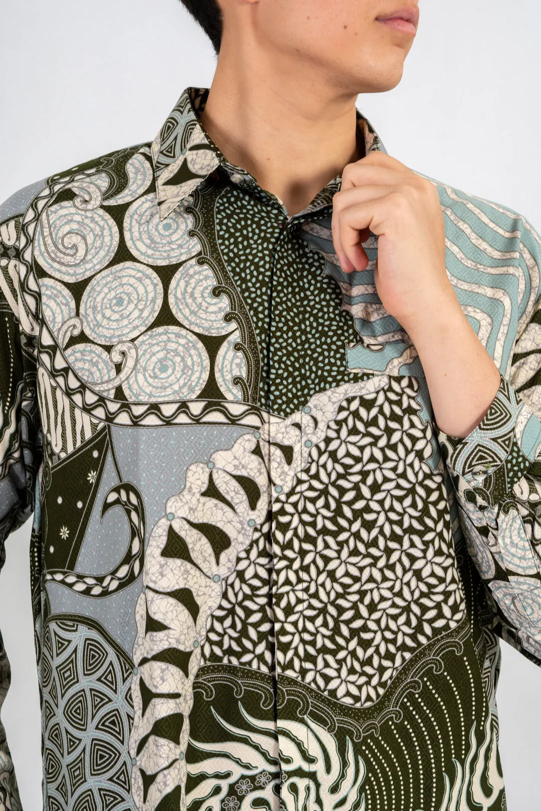 Men's Batik Shirt - Pathfinder | Long Sleeves