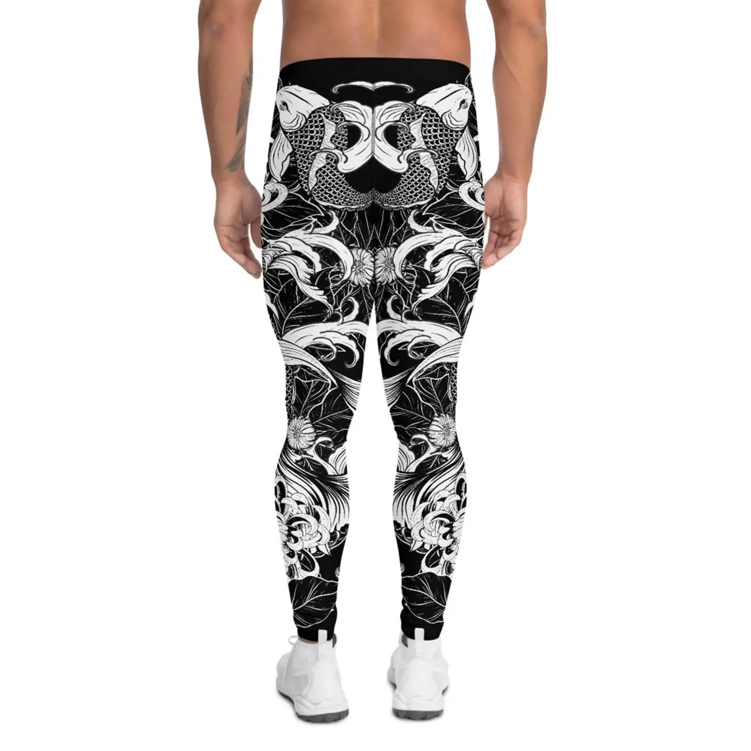 Men's Koi Fish Design Active Performance Leggings