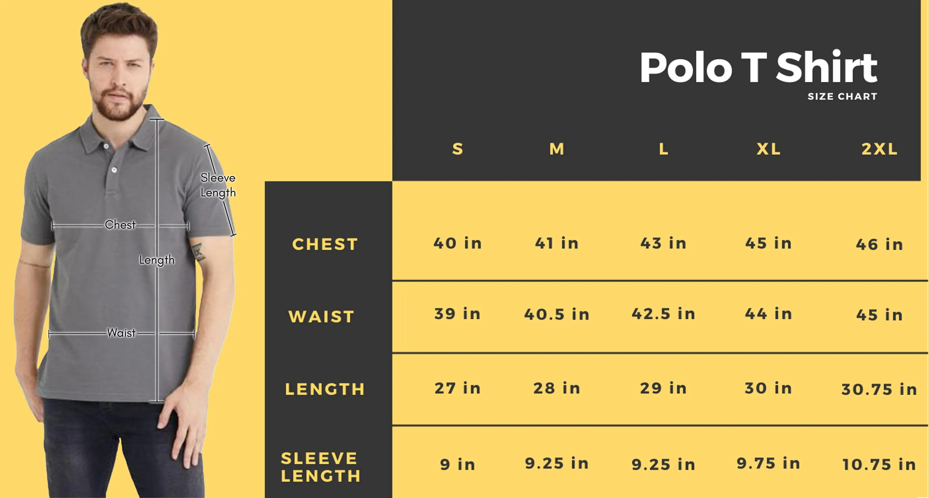 Men's Polo Moisture Wicking 2-button T-Shirts