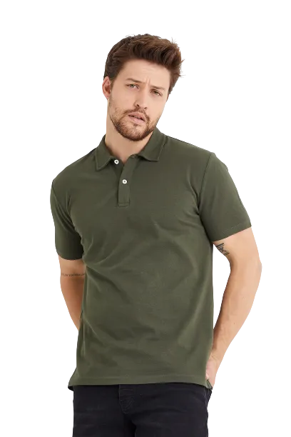 Men's Polo Moisture Wicking 2-button T-Shirts