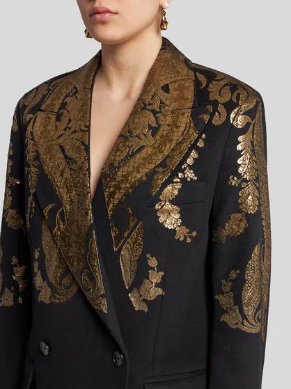 Metallic-Print Jacket