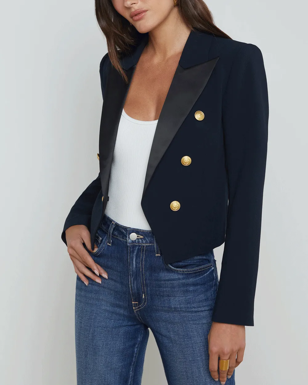 Midnight Black Lila Boxy Blazer