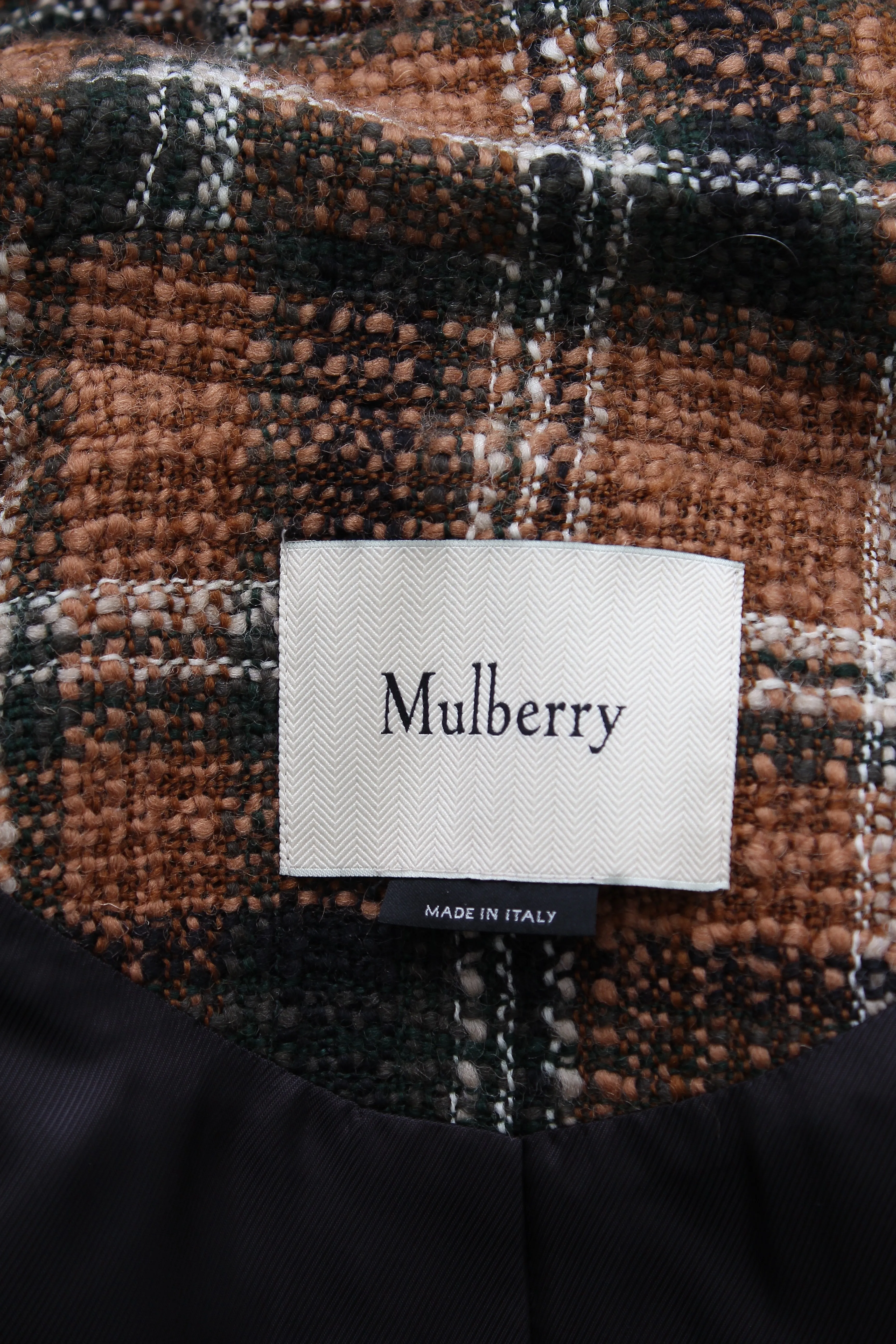 Mulberry Check Wool Double Breasted Jacket