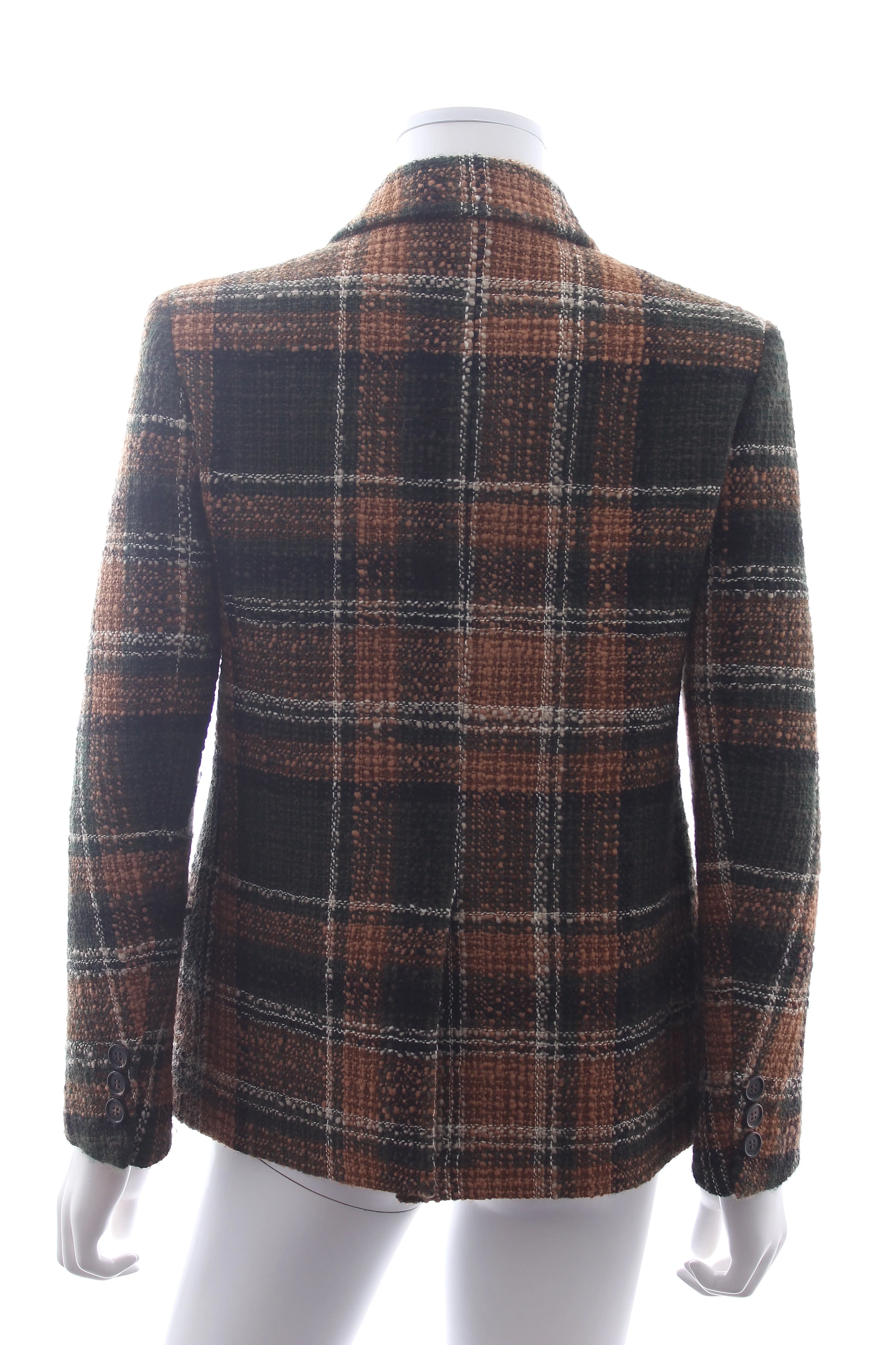 Mulberry Check Wool Double Breasted Jacket