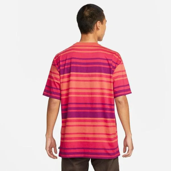 Nike SB Striped Skate T-Shirt Red Clay