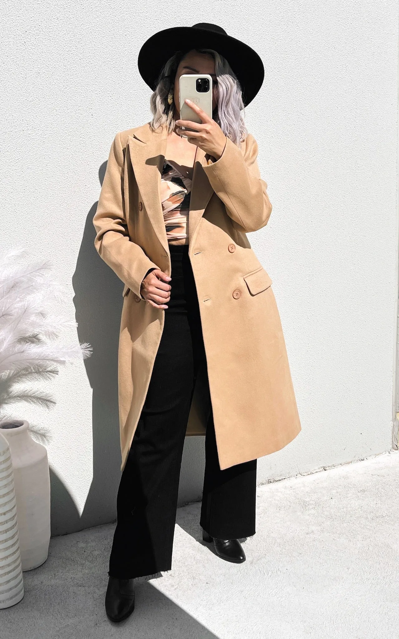 Noble Longline Coat - Camel