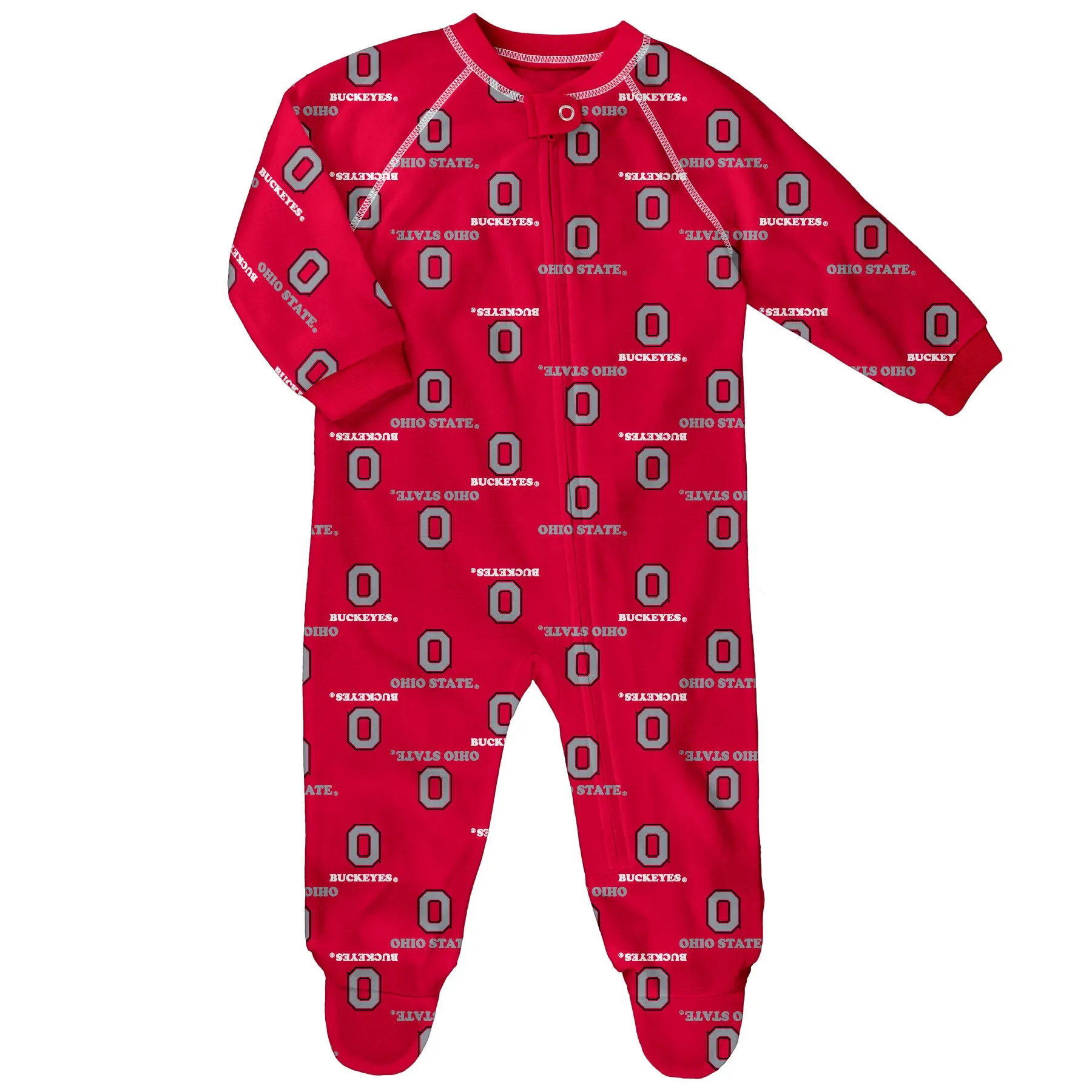 Ohio State Logo Zip Up Pajamas