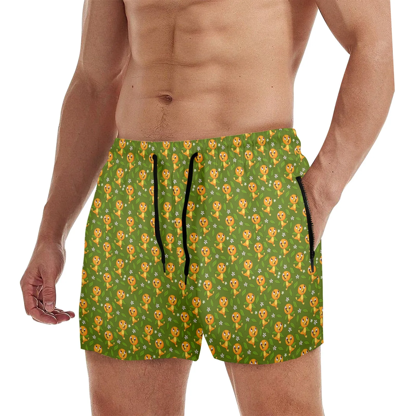 Orange Bird Men's Quick Dry Athletic Shorts