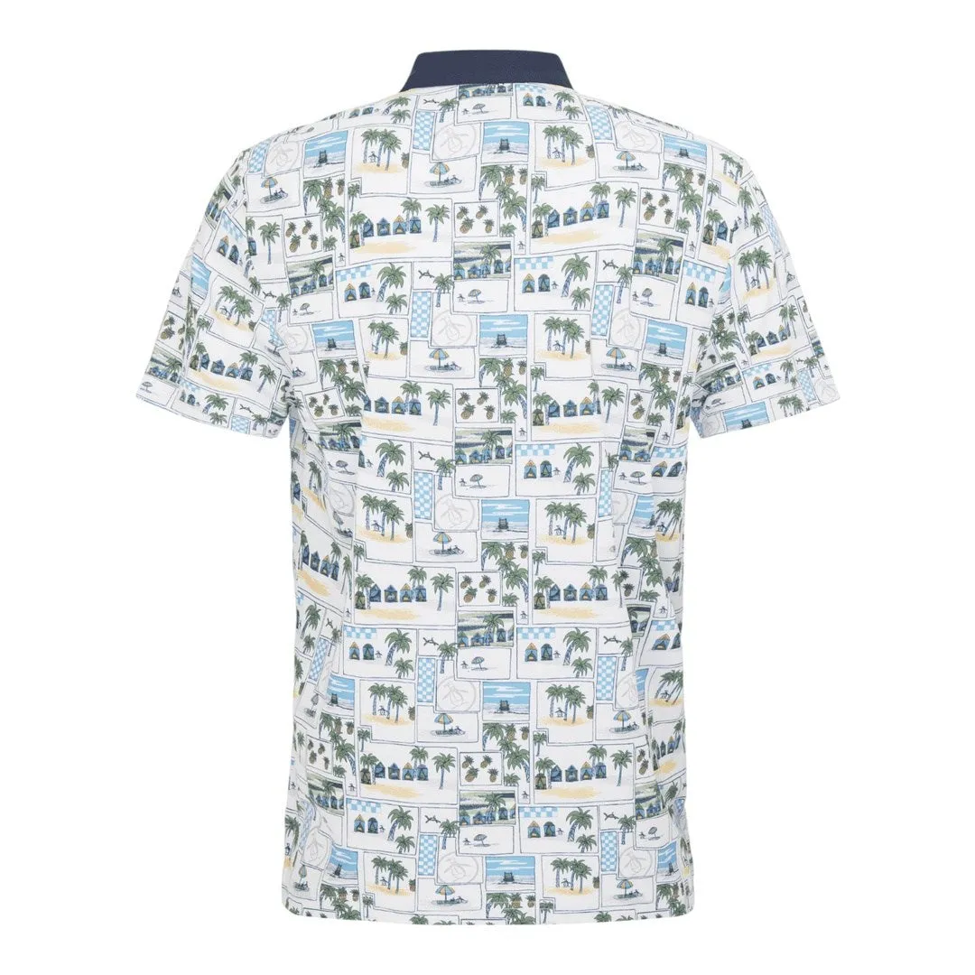 Original Penguin Beach Club Print Golf Polo Shirt OGKSD013