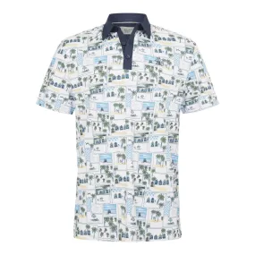 Original Penguin Beach Club Print Golf Polo Shirt OGKSD013