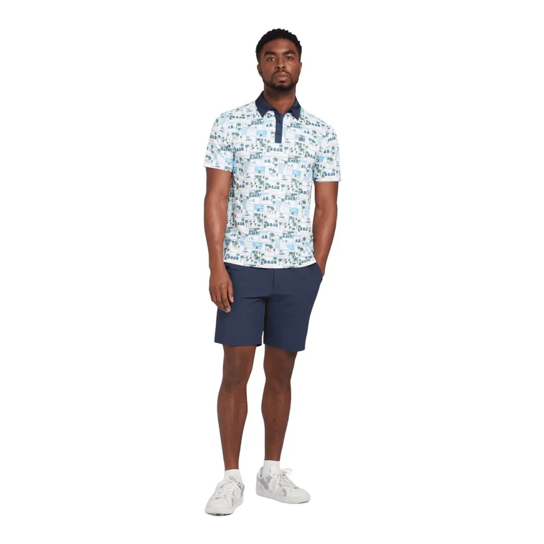 Original Penguin Beach Club Print Golf Polo Shirt OGKSD013