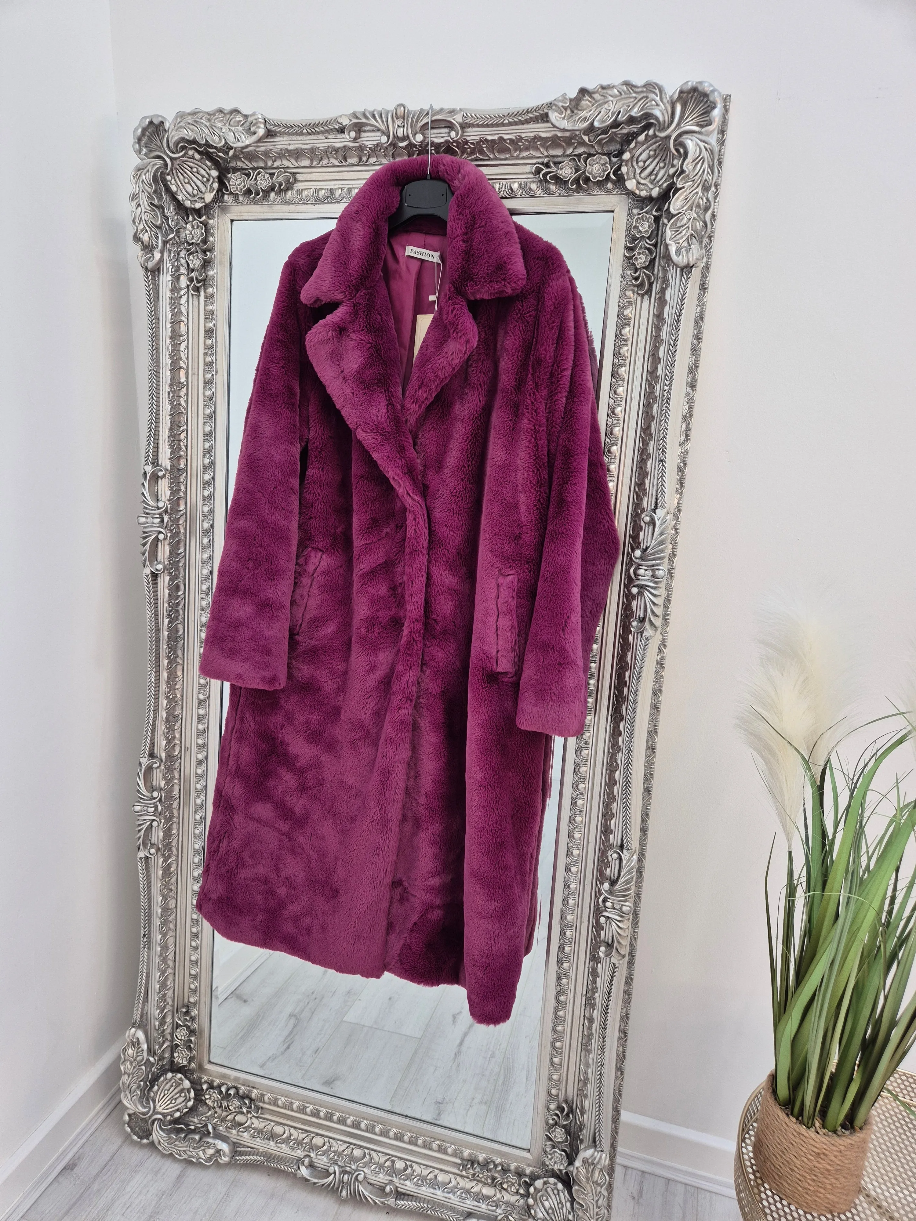 Oslo Faux Fur Coat Long (One Size) - (choose your Colour)